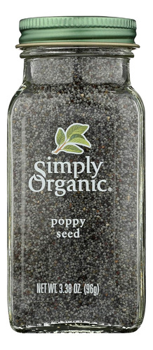 Simply Organic, Whole Poppy Seed, Organic, 3.38 Oz