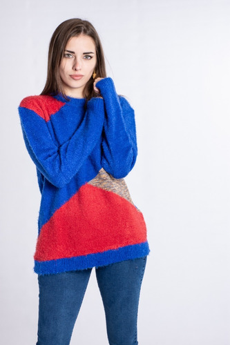 Sweater Pelo De Mono Cuello Redondo Para Mujer Buena Calidad