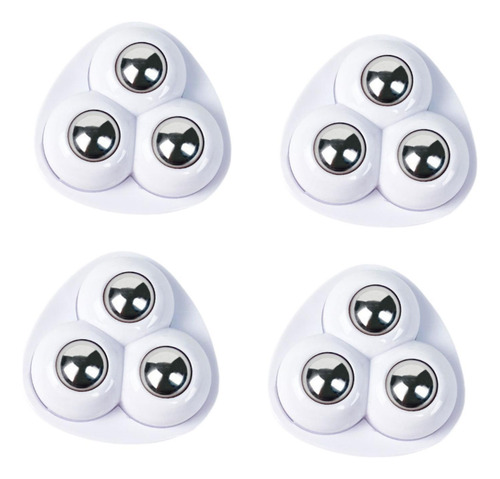 5 X 4 Ruedas Giratorias Autoadhesivas Silenciosas Con