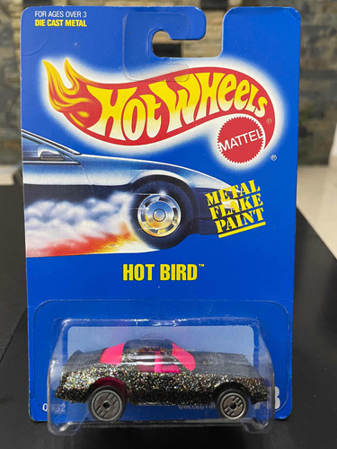 Hot Wheels 1991vintage Blue Card Hot Bird Metal Flake Paint