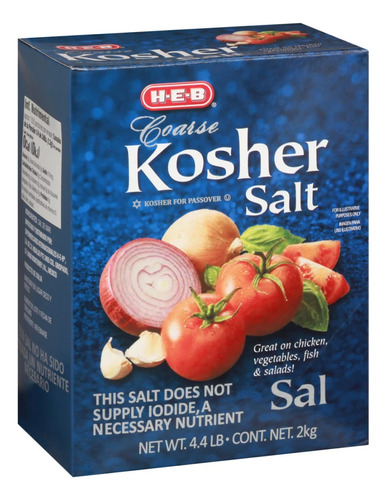 H-e-b Coarse Kosher Salt 2 Kg