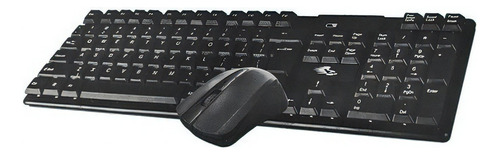 Kit Mouse Teclado Inalámbricos Jx-w3200 Membrana Ergonómico Color Del Teclado Negro Idioma Español Latinoamérica