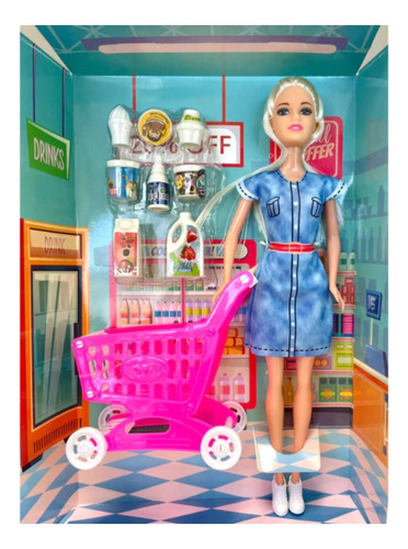 Muñeca Tiny Fantasy Supermercado Con Accesorios 53740