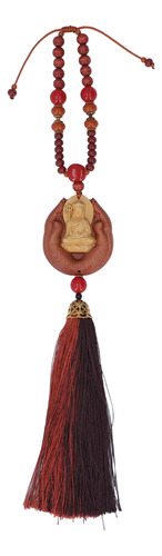 Colgante De Buda Para Coche De Guanyin, Exquisito En Madera