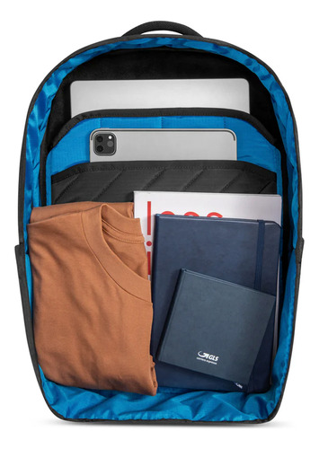 Mochila Tomtoc 20lt Para Notebook 15.6'' Diseño Minimalista Color Negro Diseño De La Tela Liso