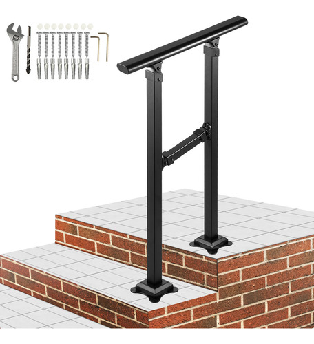 Vevor Barandal Pasamanos De Hierro Forjado 0-1 Pasos 67 Cm Color Negro