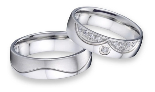 Par Anillos Matrimonio Corazón Compromiso Argollas Nupciales