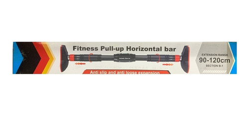Imagen 6 de 6 de Barra Fitness Para Puerta Antideslizante Dominadas 90-120 Cm