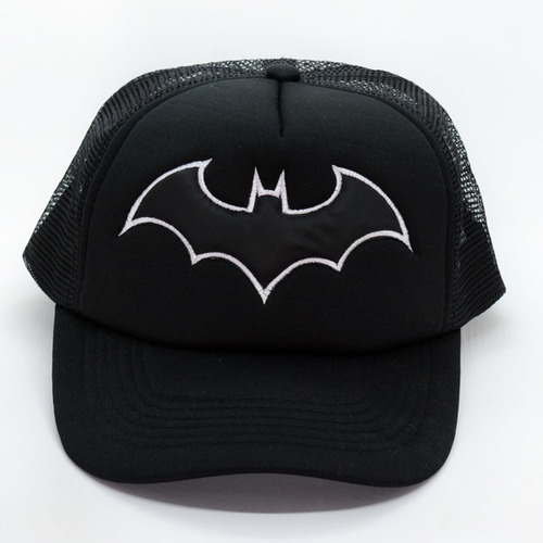 Gorra Bordada Batman Logo Negra Trucker 