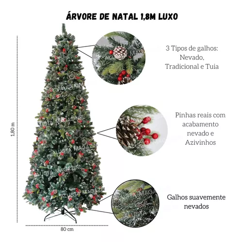 Árvore de Natal Nevado 1,8m