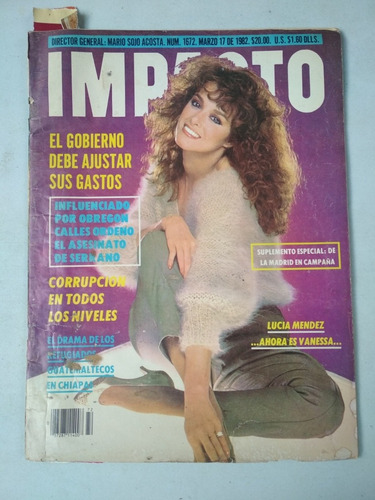 Revista Antigua Impacto Con Lucía Méndez