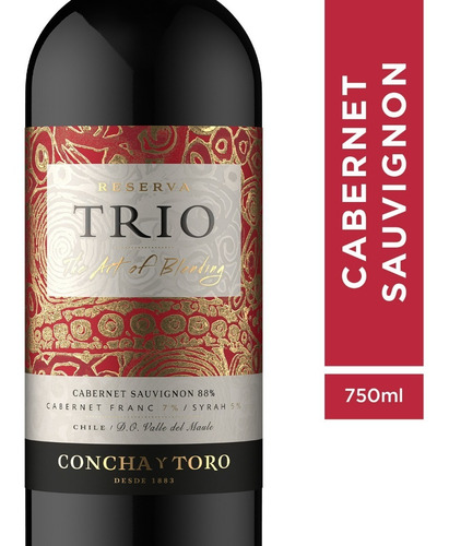 Trio Vino Tinto Cabernet Sauvignon, Cabernet Franc, Shiraz 7