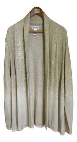 Saco Cárdigan Dorado Degrade Brillos Xl.xxl.xxxl. Nuevo 