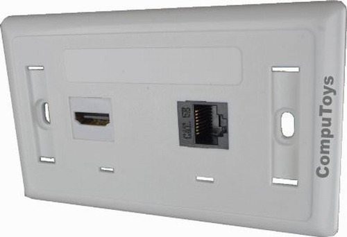 Zfac25 Toma De Pared Hd X1 + Lan X1 Qfac25q Compu-toys