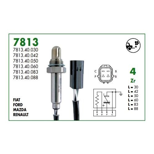 Sonda Lambda Thomson Tipo Ntk Renault 19 1.6 Spi