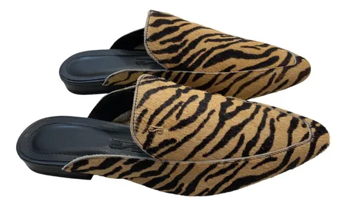 Sapatilha Mule Santa Lolla Bico Fino Animal Print 0026 Frete gr tis