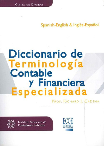 Libro Diccionario De Terminología Contable Y Financiera Espe