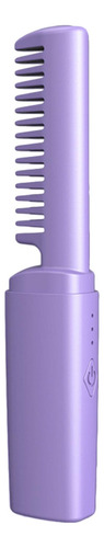 Mini Plancha De Pelo Recargable, Peine Caliente, Violeta