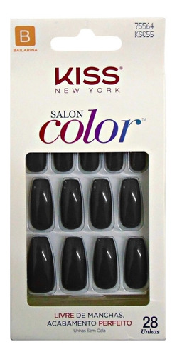 Unhas Postiças Kiss New York Salon Color Curta - Sweet Girl