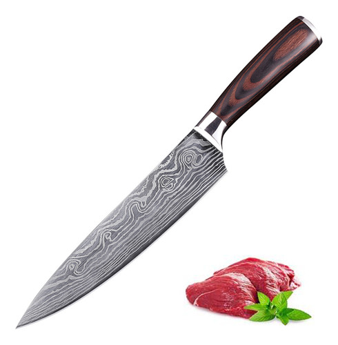 Cuchillo De Cocina Para Rebanar Multifunción De 8 Pulgadas