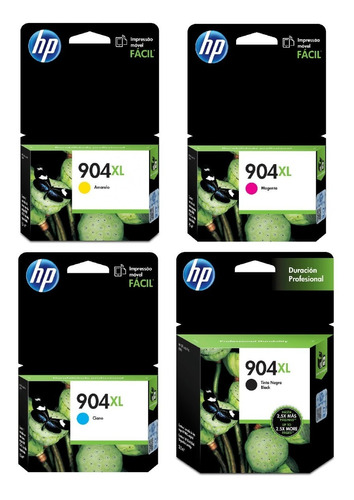 Cartuchos Hp 904xl Negro + Colores Original - 6970 6962 6951