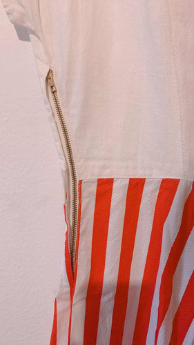 Vestido Vintage Navy Rojo Y Blanco