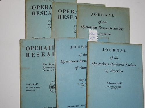 Operations Research Society Of America 5 Vol. L584 