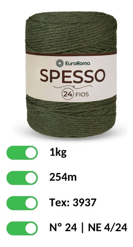 Kit 5 Barbantes Spesso Nº24 Euroroma Crochê Macrame Tapete