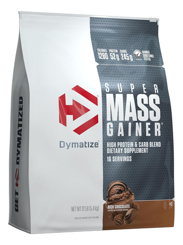Dymatize Super Mass Gainer 5.4kg Polvo Chocolate Rich Chocolate