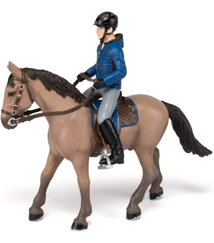 Figura:papo  51565 Caballo De Paseo Con Su Jinete