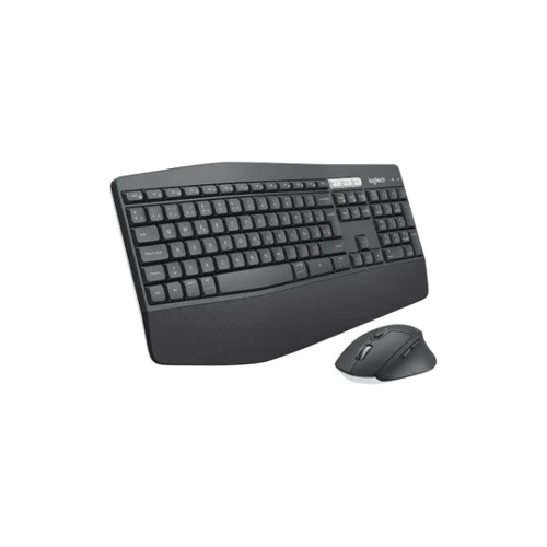 Kit de teclado y mouse inalámbrico Logitech MK850 Español Latinoamérica de color negro