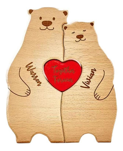 Familia De, Rompecabezas De Arte De Madera, Regalo De 3