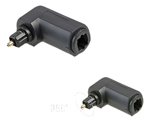 Ángulo Recto Digital Audio Adaptador Toslink, Óptico, 90 Gra