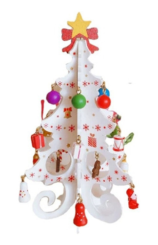 Decoración Artesanal De Madera Para Árbol De Navidad, 6 Piez