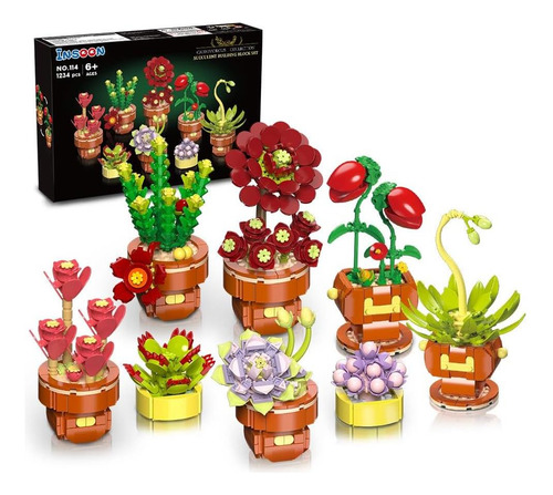 Insoon Juegos De Construcción De Bonsái De Flores Suculentas