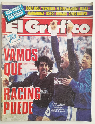 Revista El Grafico 3584 - Racing Cruzeiro Final Supercopa 88