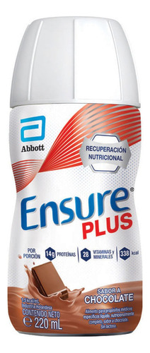 Suplemento Ensure Plus Bebible Chocolate 220ml X24unid