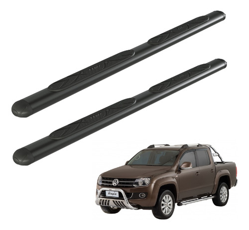 Estribo Oval Preto Volks Amarok Cabine Dupla 2010 À 2023