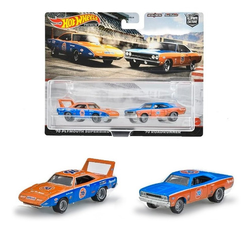 Imagem 1 de 1 de Hot Wheels Premium 2-pack - Plymouth Superbird + Roadrunner
