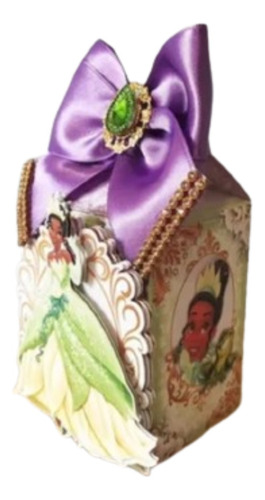 10 Cajitas Milk Box En 3d Princesa Tiana