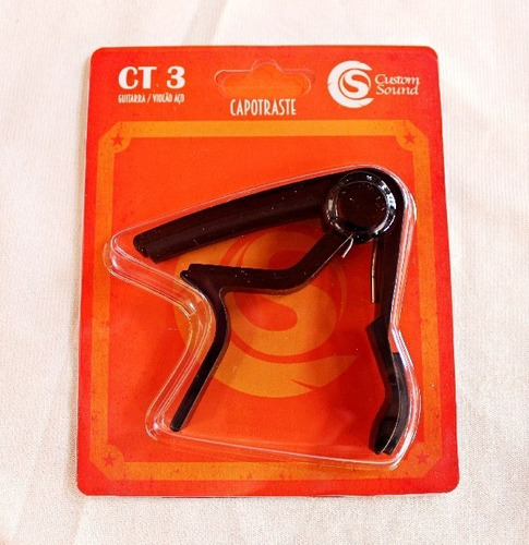 Imagem 1 de 4 de Capotraste Para Violão Nylon Acabamento Prata Custom Sound