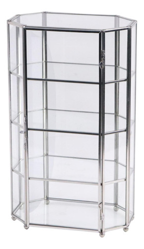 Vitrina De Joyería De Vidrio Transparente Con 4 Niveles,