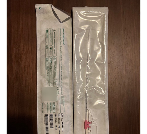 Aguja Biopsia Pistola Magnum® 18 G X 10cm.