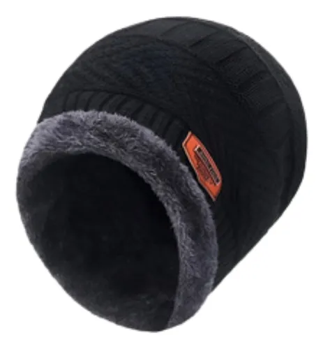 Touca Gorro Forrada Lã Frio Unissex Inverno