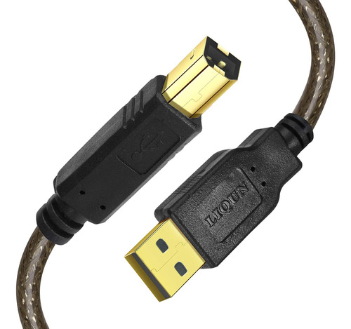 Cable De Impresora De 25 Pies Usb 2.0 Tipo A Macho A Tipo B