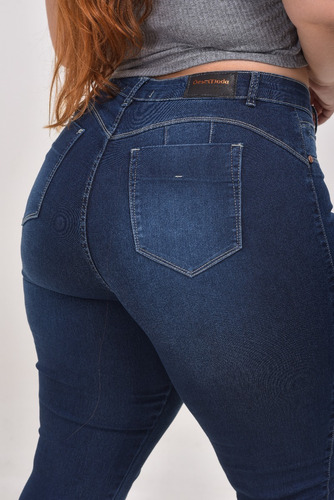 Imagem 2 de 8 de Calça Jeans Plus Size Roupa Feminina Tamanhos Grandes Strech
