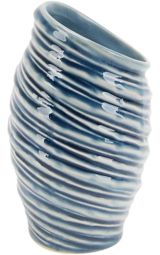Home&co Ninon Vaso Decorativo 16x9x9cm Cerâmica Azul