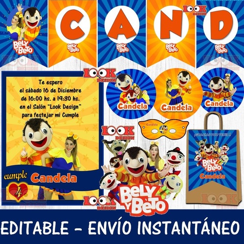 Kit Imprimible Candy Bar Bely Y Beto 100% Editable