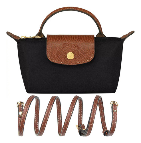 Bolso Tote De Moda Longchamp Versátil Negro,elegante Y Digno
