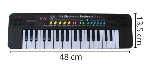 Teclado Musical Piano Infantil Com Microfone Iniciante 37 Teclas 6